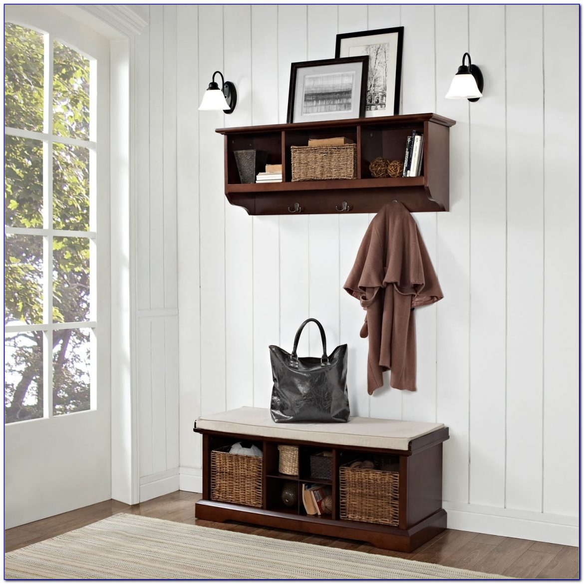 Entry Bench With Shelf