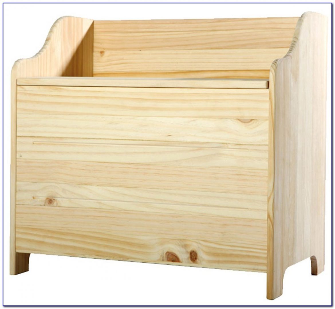 Pine Bench With Storage