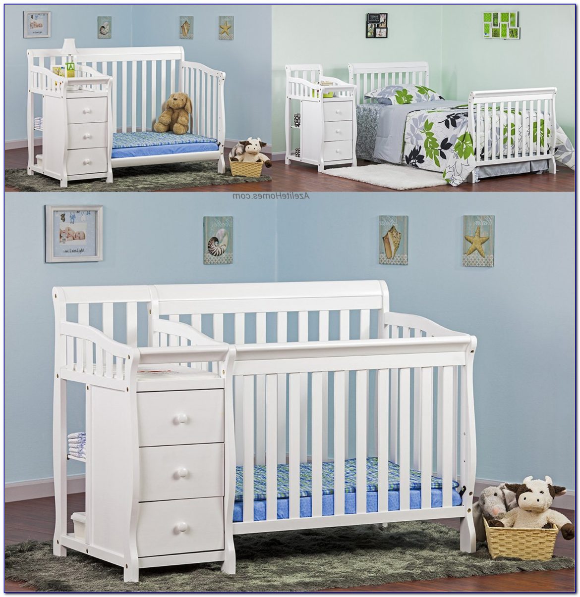 Crib With Dressing Table Attached