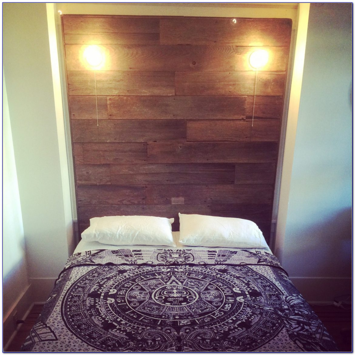 Diy Headboard With Reading Lights Built In