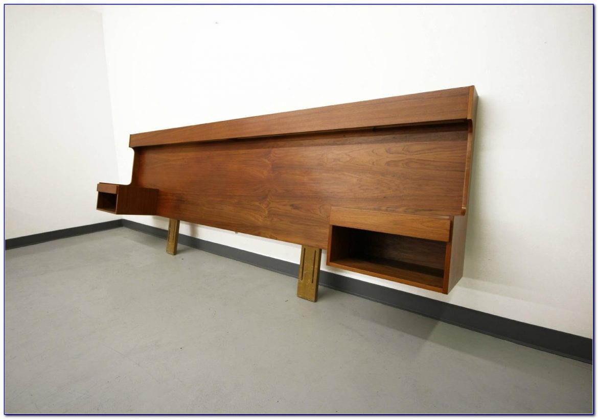King Size Floating Headboard With Nightstands