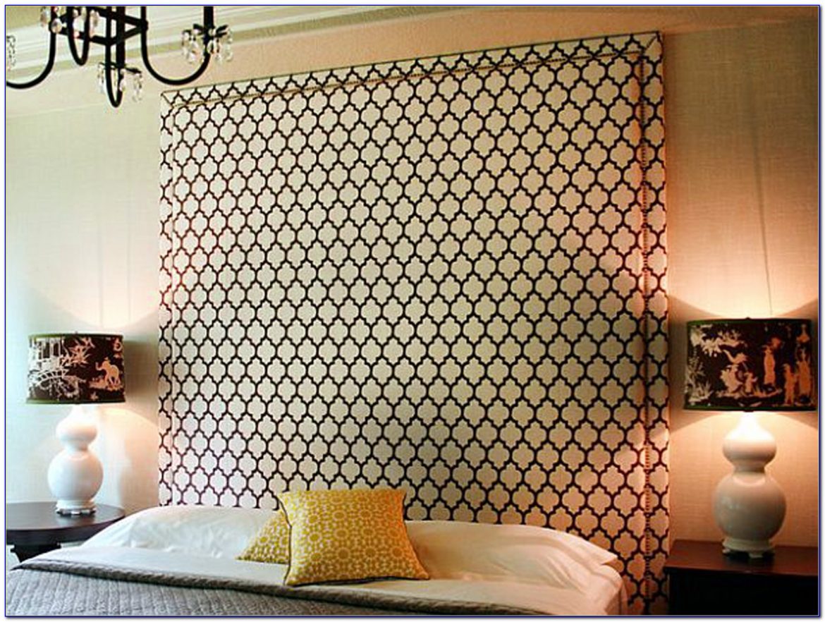 Make Your Own Fabric Headboard With Buttons