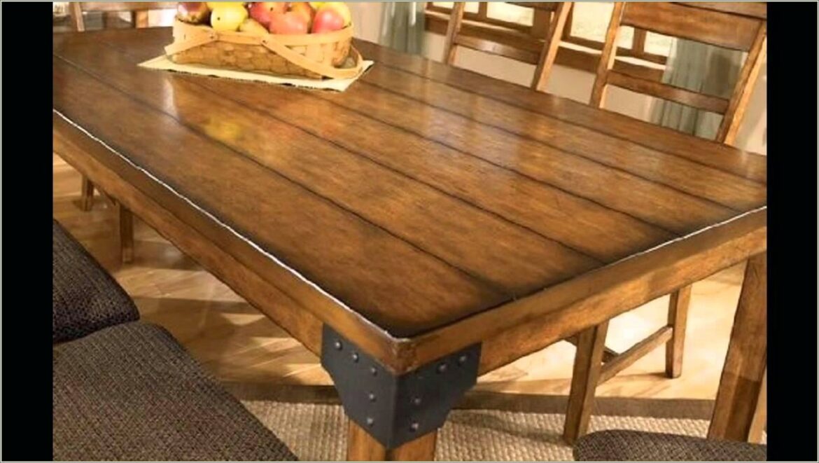 Rustic Dining Room Table With Bench