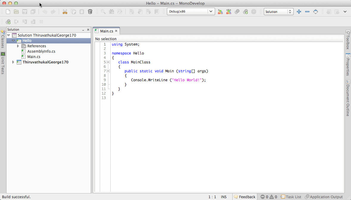 6.11. Lab Using MonoDevelop — Introductory Programming in C 1.0 documentation