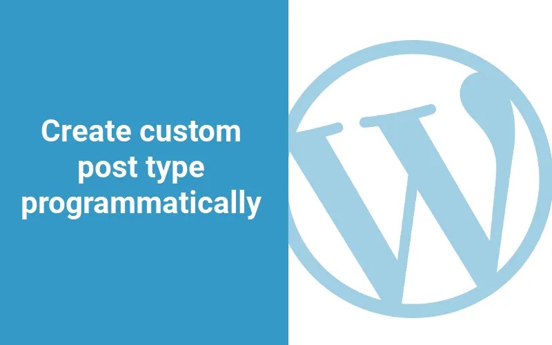 [WordPress] Create custom post type programmatically