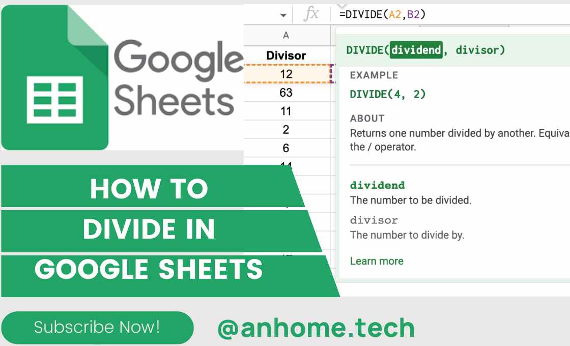 How to Divide in Google Sheets A Comprehensive Guide