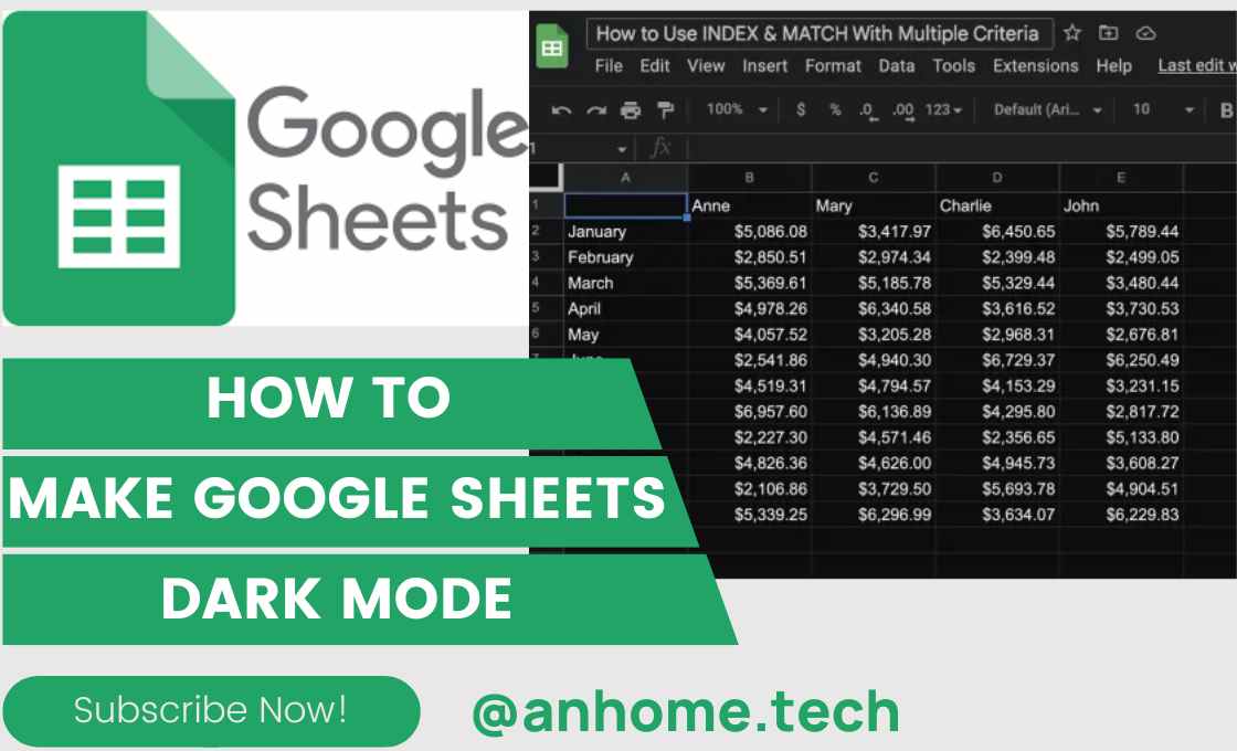 How to Make Google Sheets Dark Mode