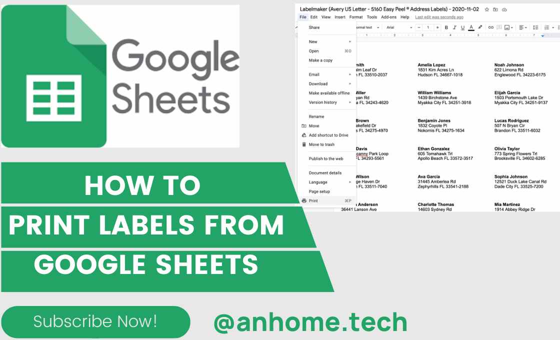 How to Print Labels from Google Sheets A StepbyStep Guide