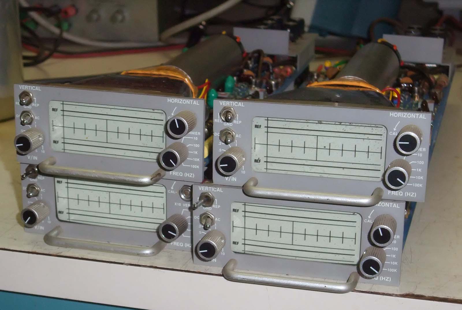 Seven vintage VuData oscilloscope modules MS210A w/ SC4348P31 CRT