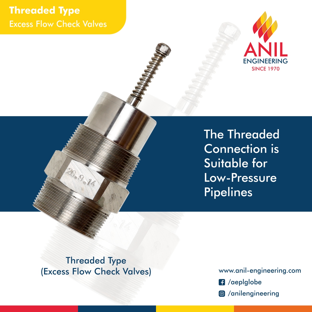 Threaded type Excess Flow Check Valves Anil Engineering