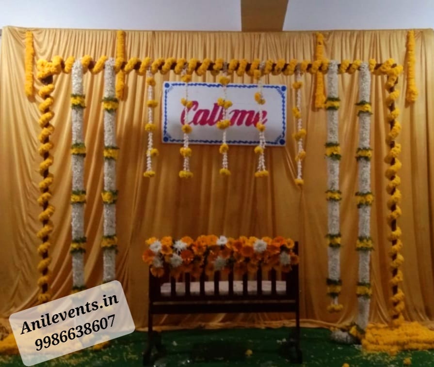 Traditional naming ceremony decoration Anil Events Bangalore