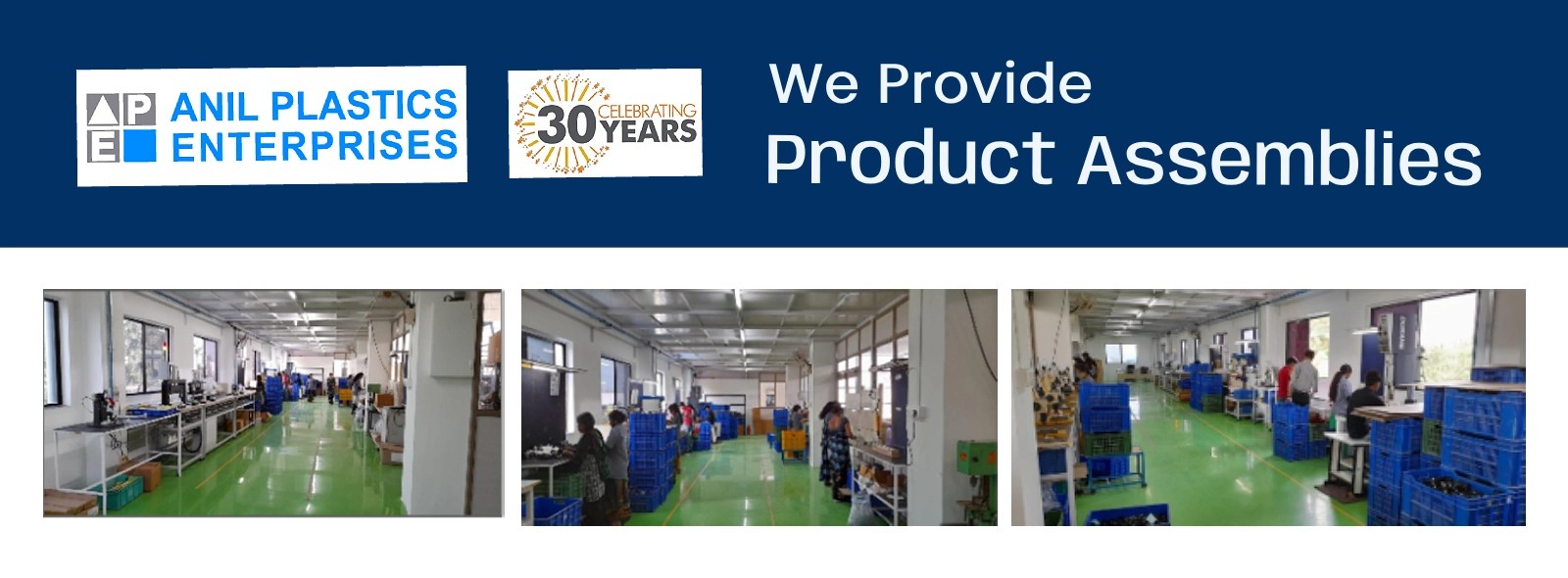 Anil Plastics & Industries Injection molded plastic components and molds.