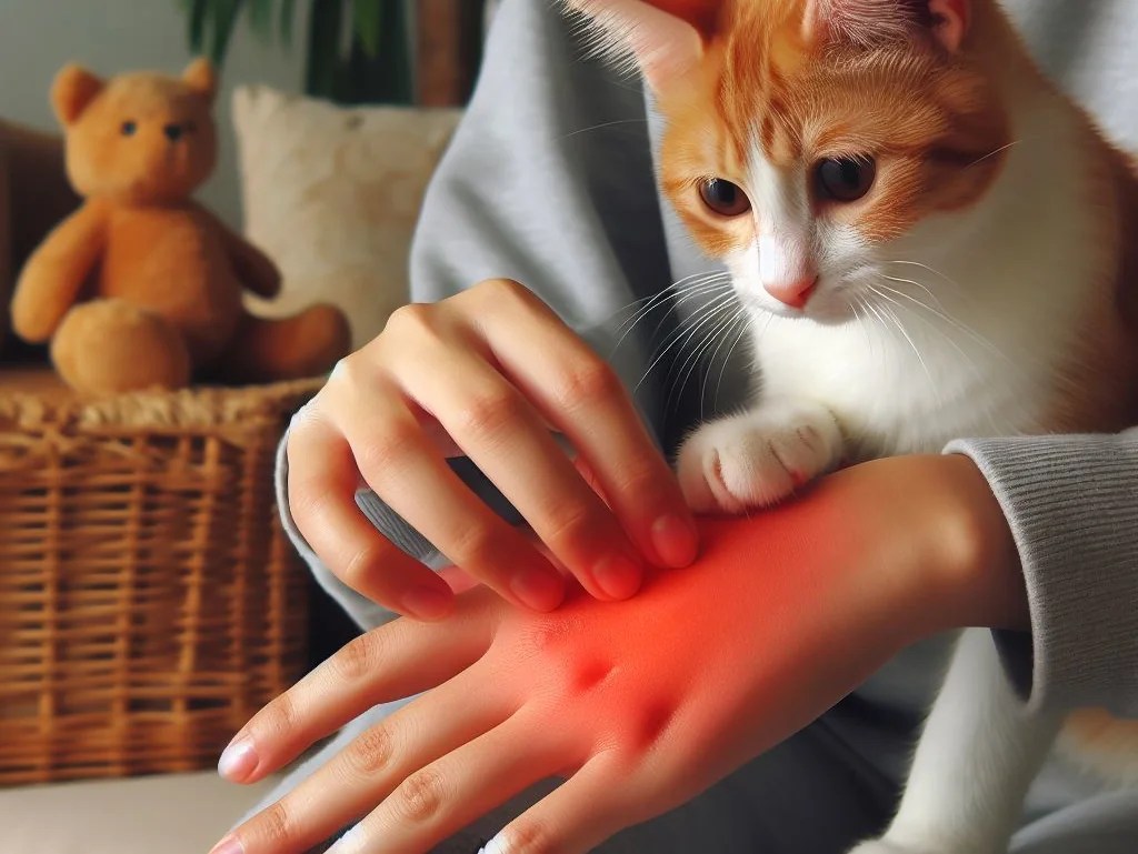 Why do cat scratches burn? (should you worry)