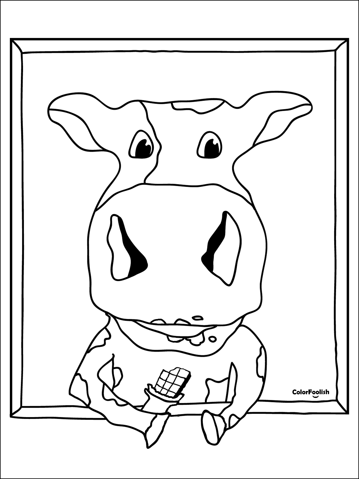 Coloriage D Une Vache Au Lait Au Chocolat Colorfoolish Coloriage D Une Vache Au Lait Au Chocolat Colorfoolish