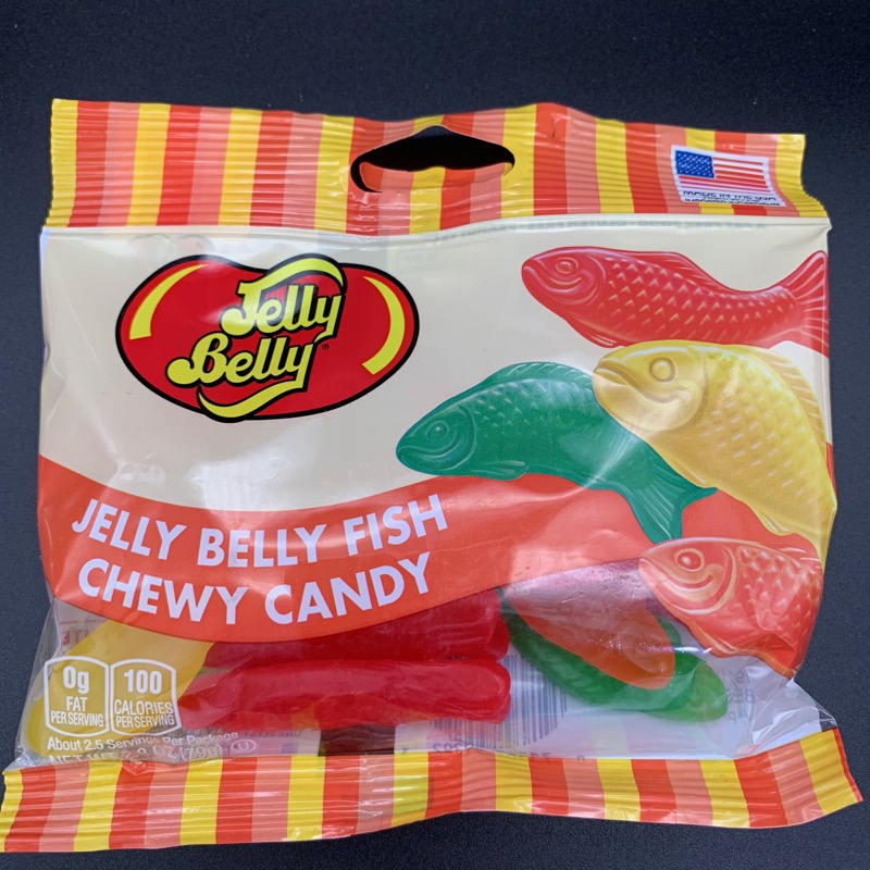 2.8oz Jelly Belly Fish Chewy Candy Bag Anime and Things