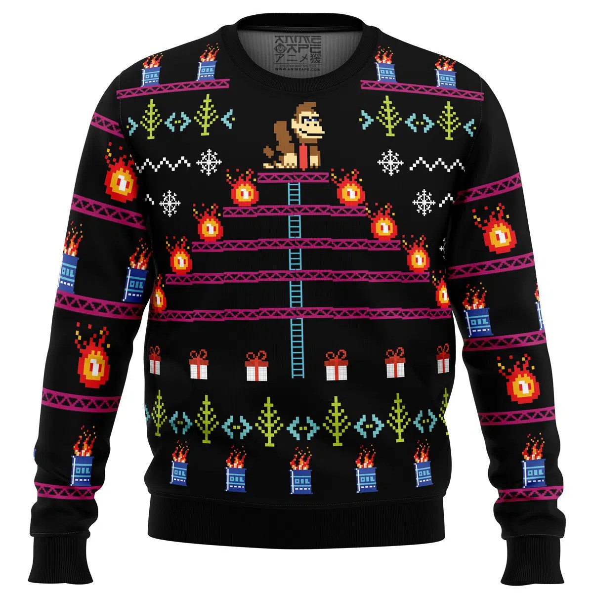Donkey Kong Ugly Christmas Sweater Anime Ape