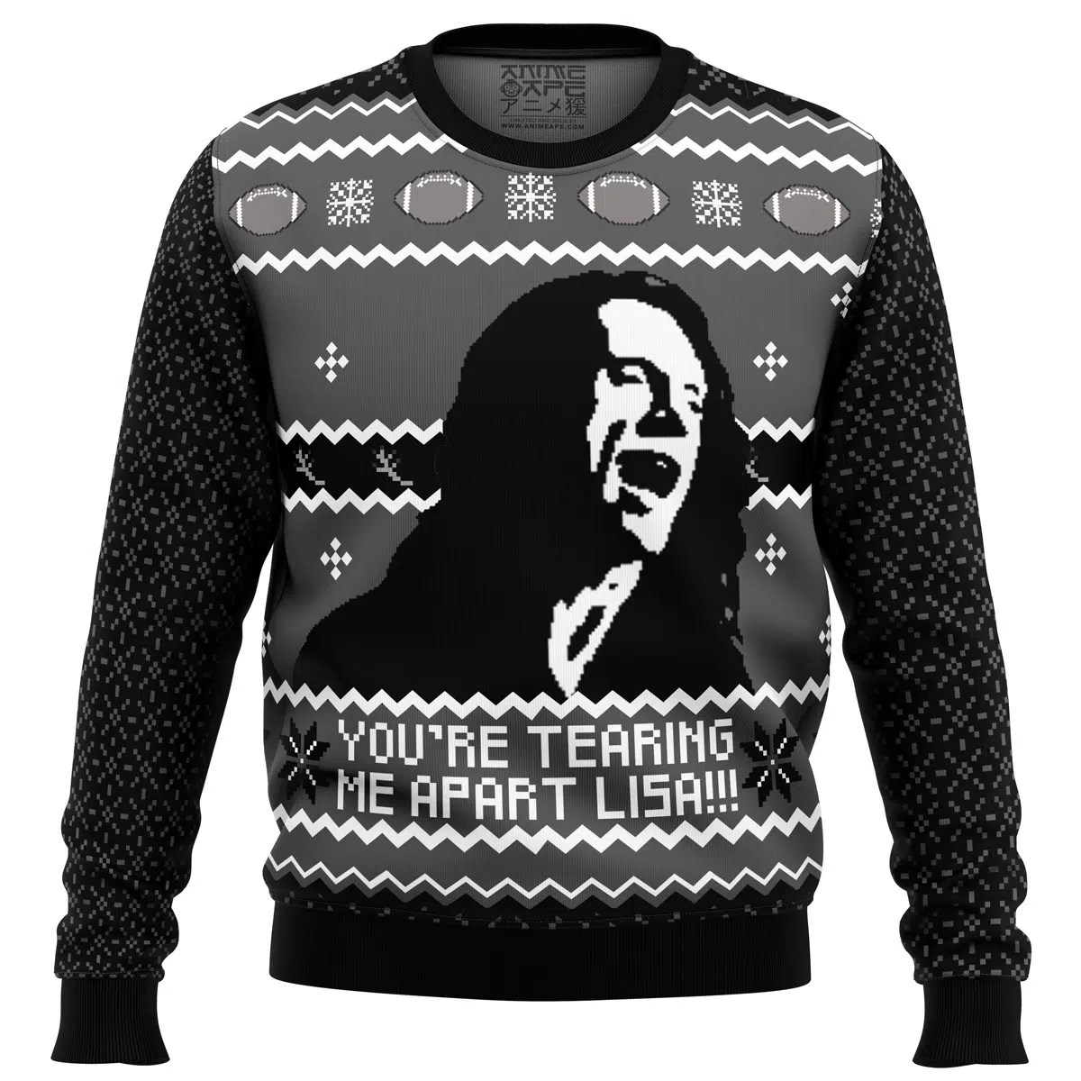 YOU’RE TEARING ME APART LISA!!! Ugly Christmas Sweater Anime Ape