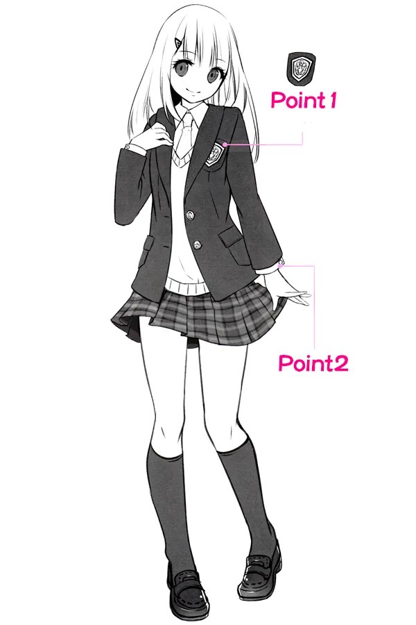 How to draw Japanese high school girls’ uniforms Blazer Edition