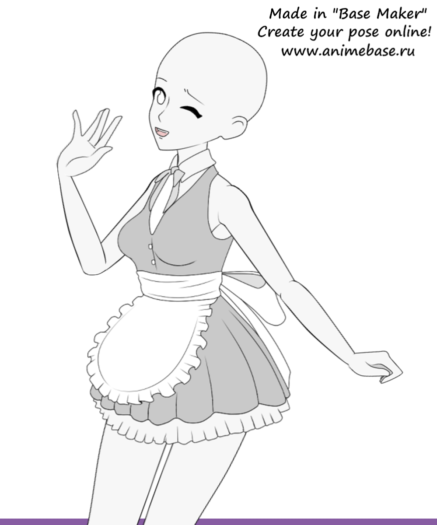 Anime base Girl maid dress Anime Bases .INFO