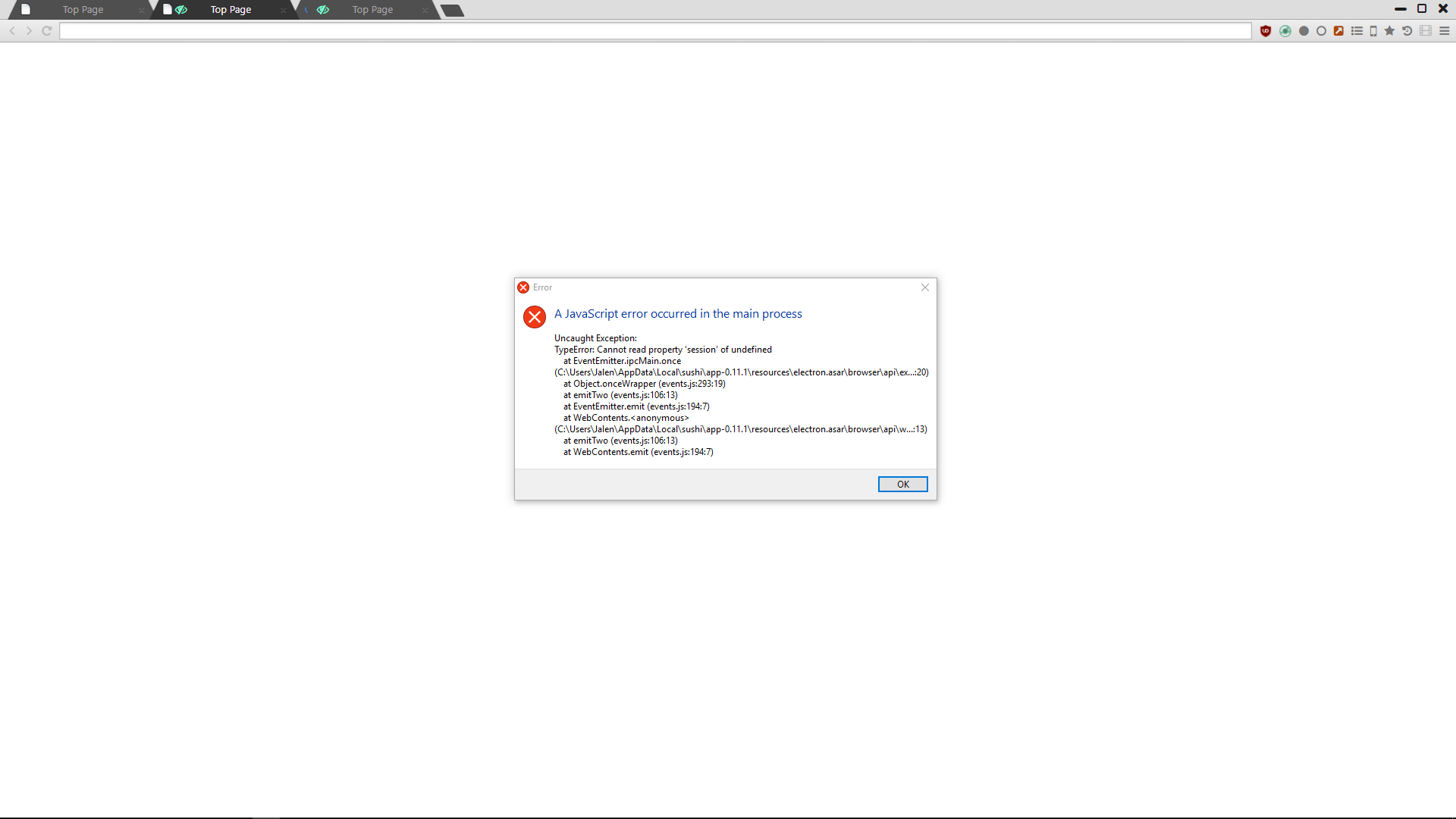 Sushi Browser Workaround Solutions Erroneous Tabs and Window Binding