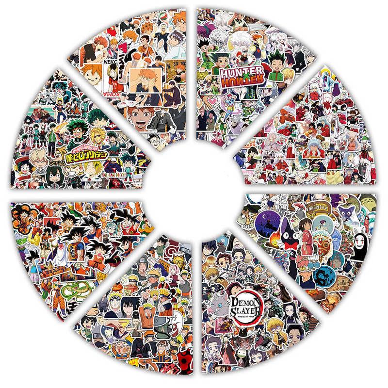 Anime Sticker Pack Naruto Dragon Ball Z Demon Slayer Hunter X For Laptops Skateboards