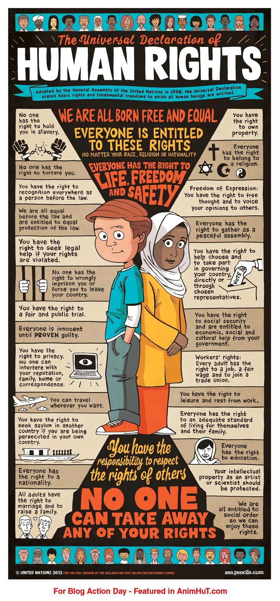 Very Comely Poster Design about Global Human Rights