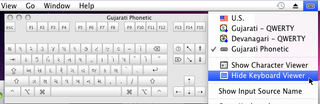 Onscreen Keyboards for Microsoft Windows and Mac OS X Gujarati Typing