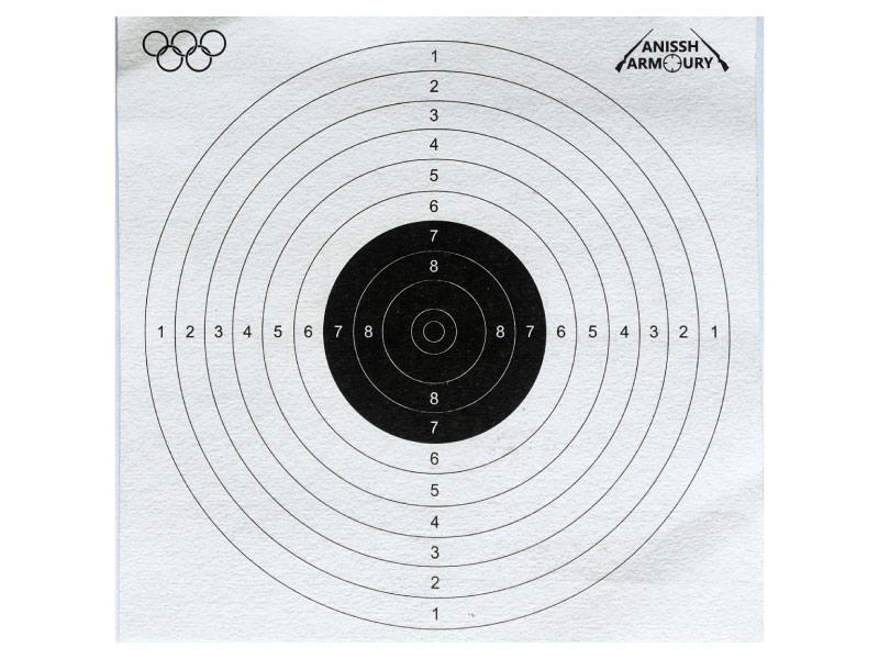 Pistol Target Sheets 170mm SQ Pack of 100 Anissh Armoury Airguns Air pistols Pellets