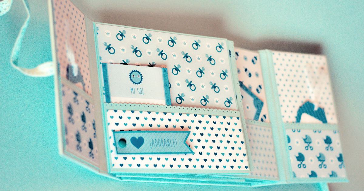 Álbum bebé scrapbooking paso a paso Anita y su Mundo