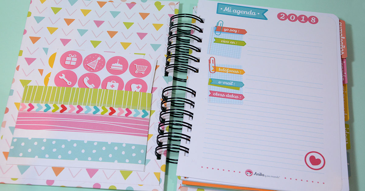 Cómo alterar y decorar una agenda Anita y su mundo scrapbooking