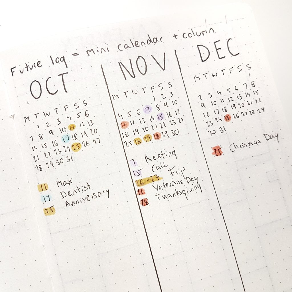 Bullet Journal Mini Calendar 2021 Printable - How To Start A Bullet