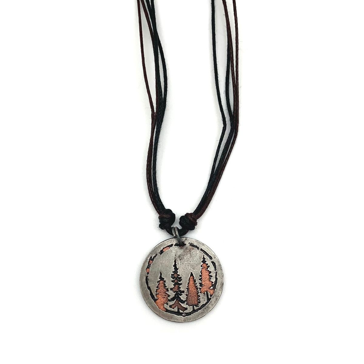Pewter Necklace Woodland Trees Anju Jewelry