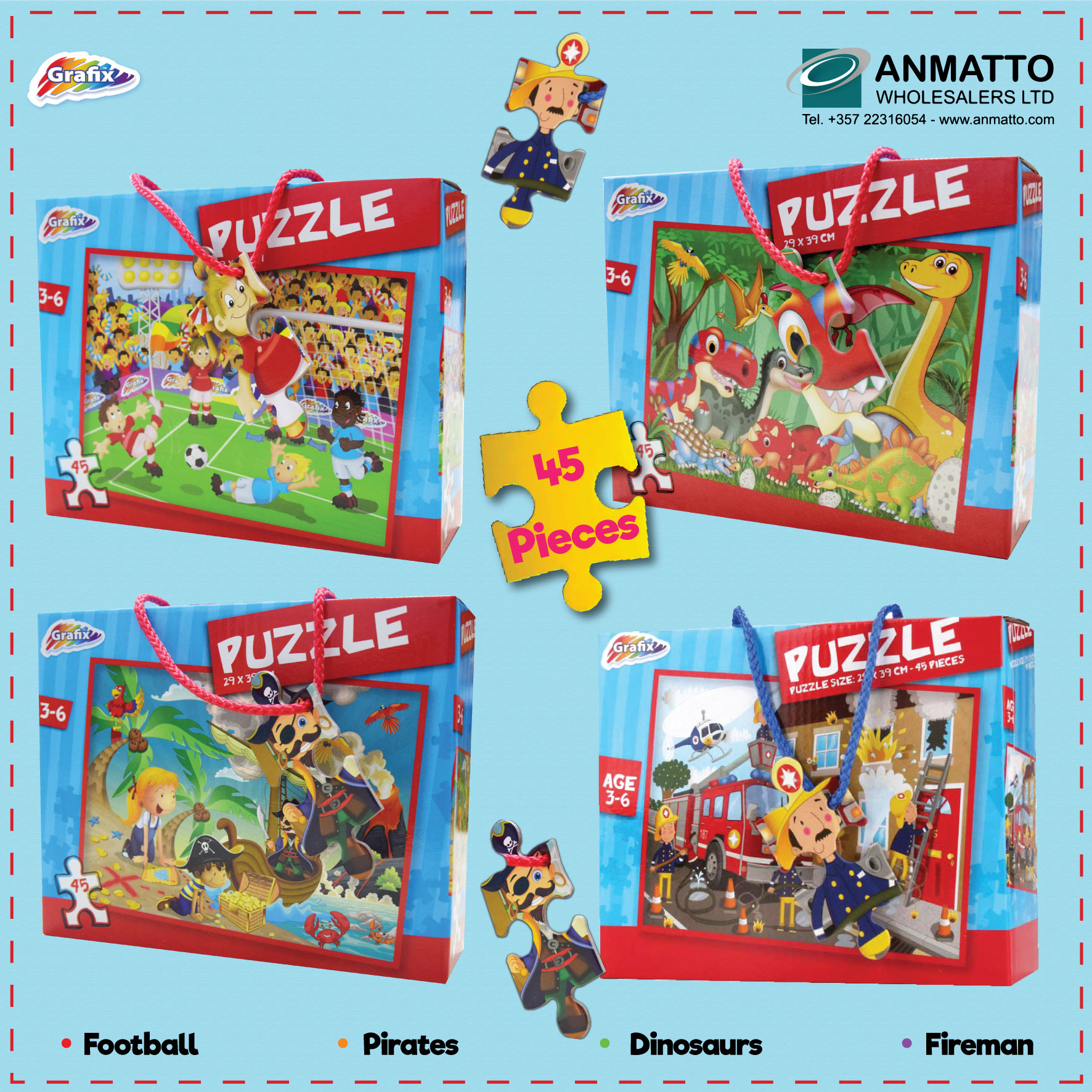 New! Grafix Puzzles Anmatto Wholesalers LTD