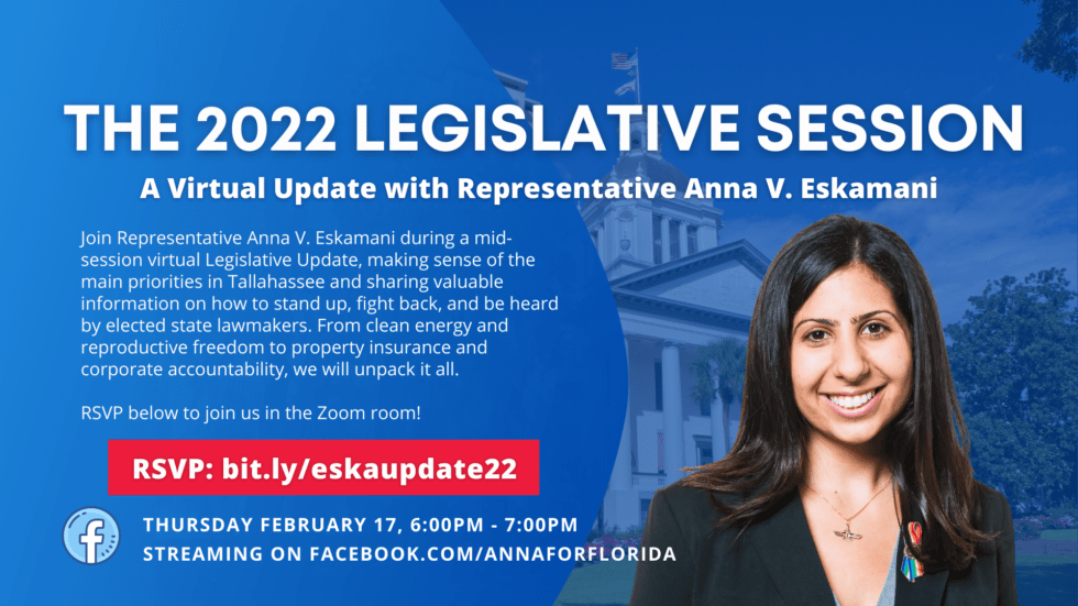 Representative Anna V. Eskamani Hosts Virtual Update on 2022
