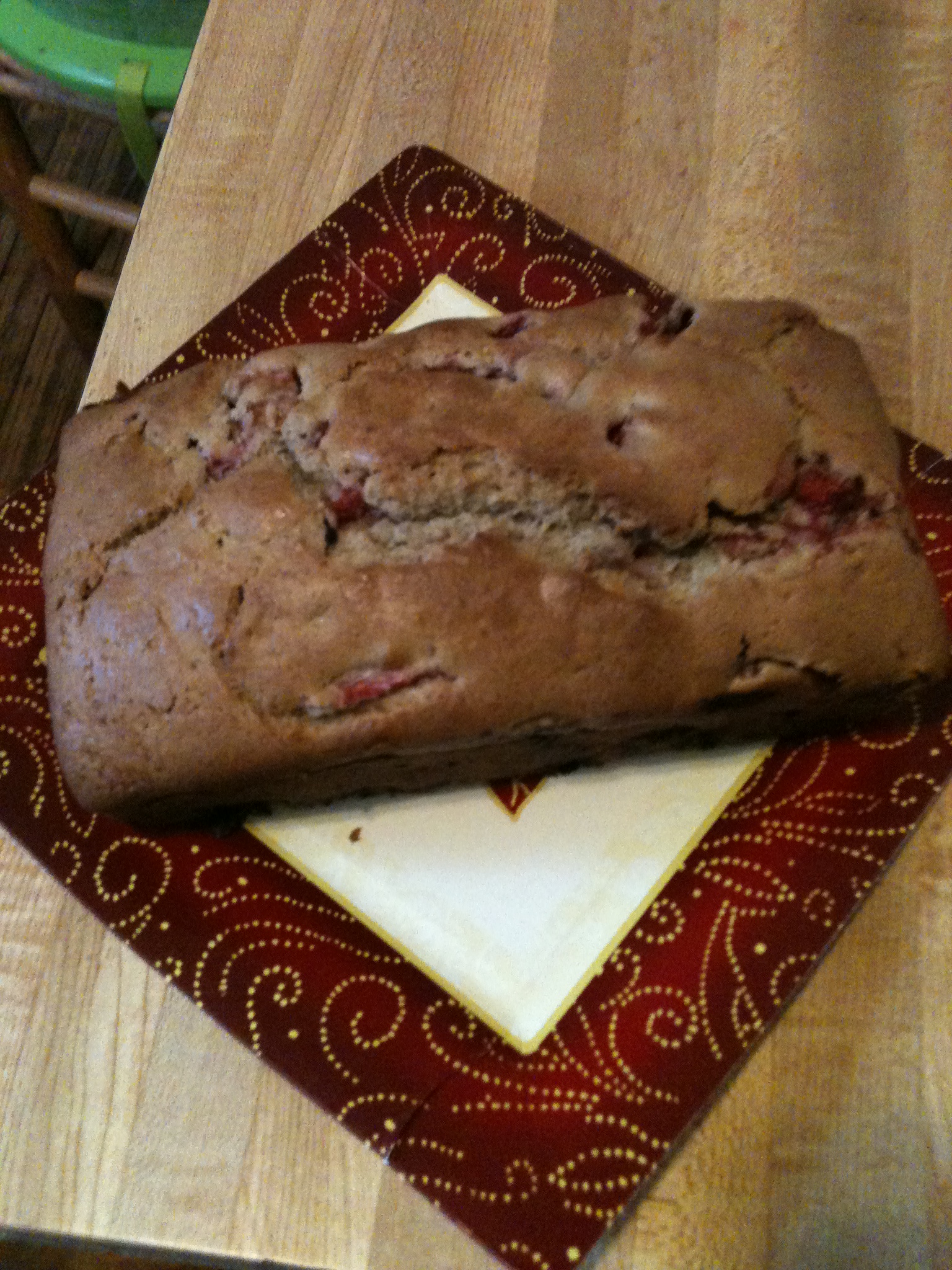 strawberry sour cream bread will bake for food