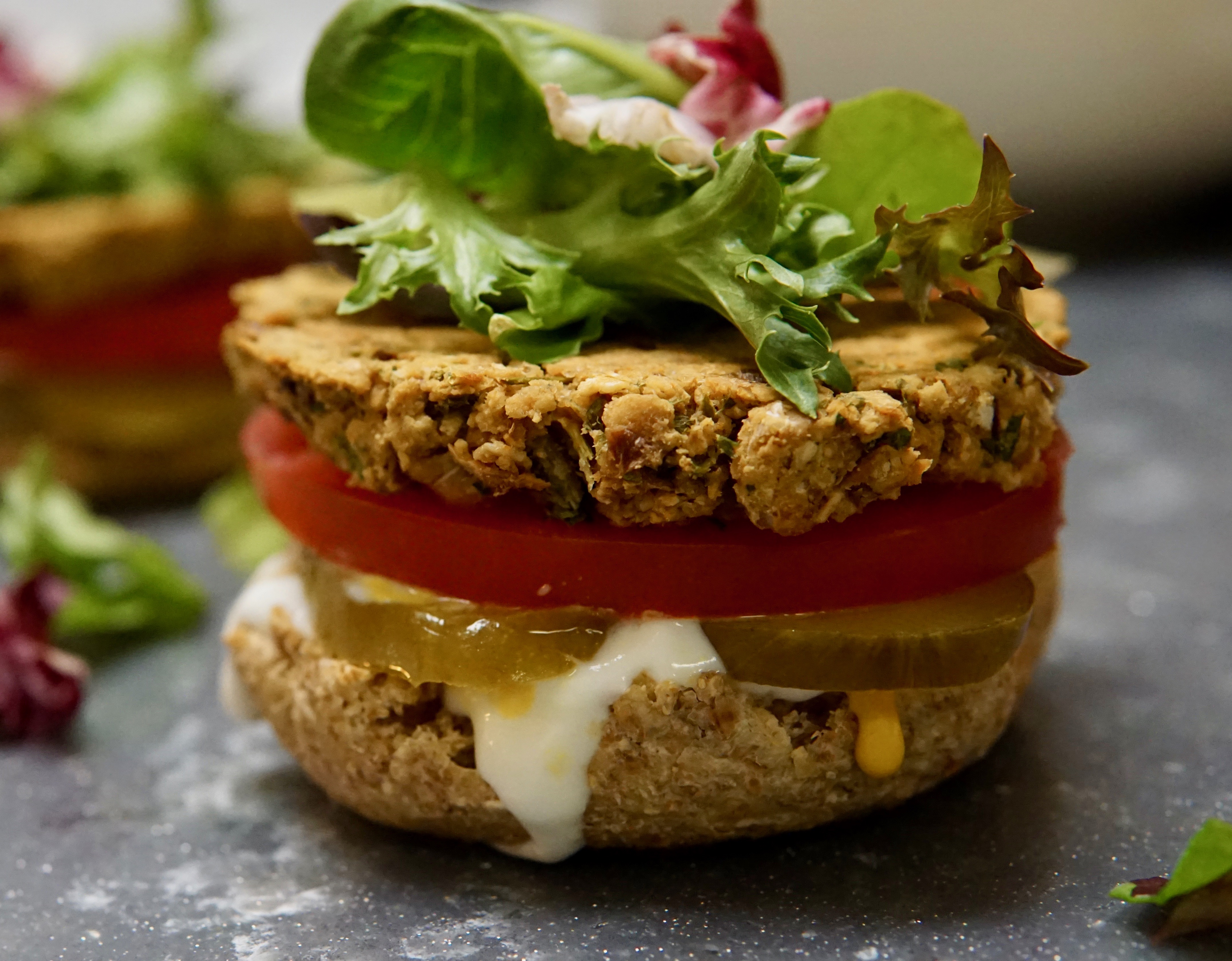 OvenBaked Falafel Burgers Ann Arbor Vegan Kitchen