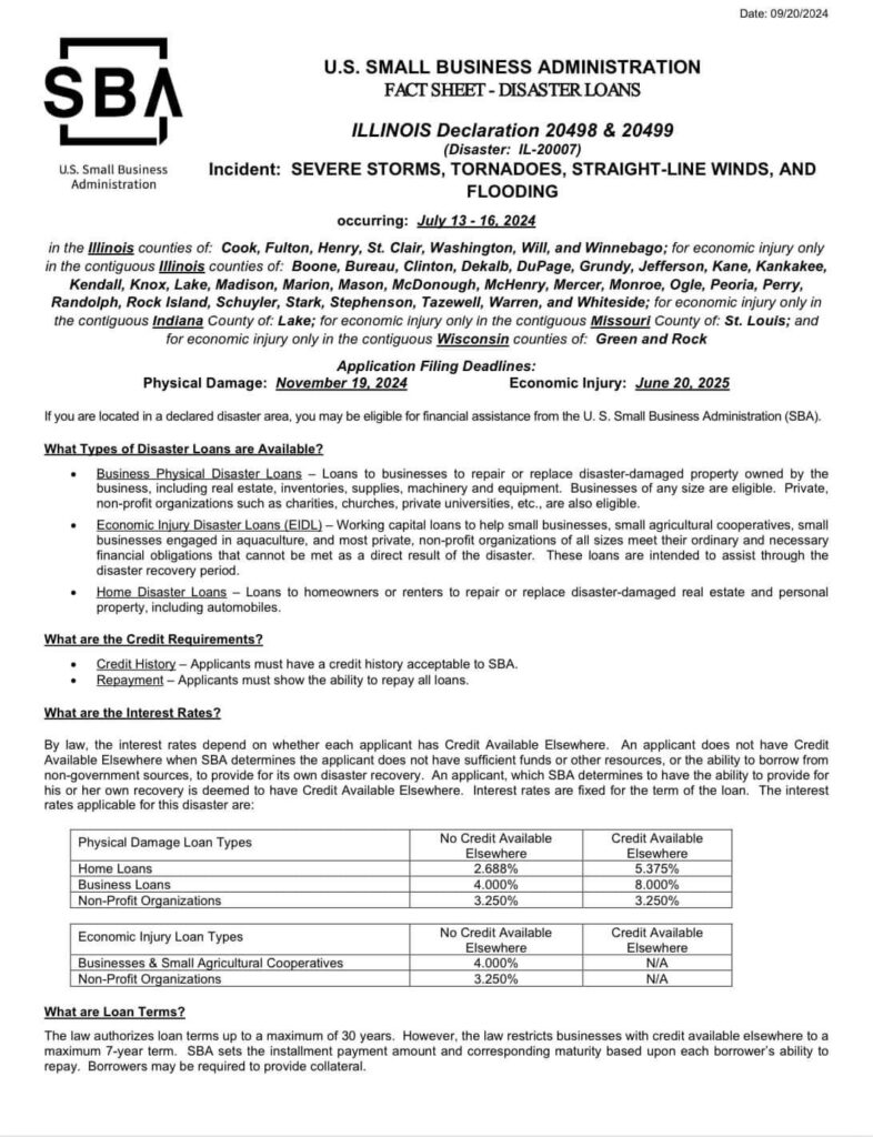 U.S. Small Business Administration The Village of Annawan