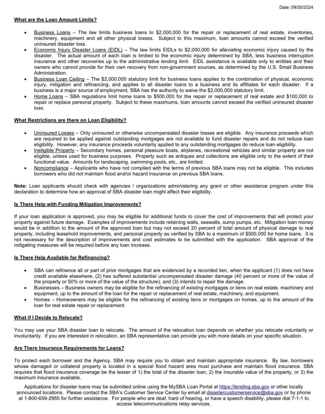 U.S. Small Business Administration The Village of Annawan