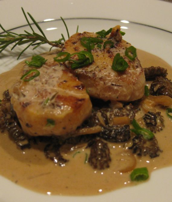 scallops morel sauce