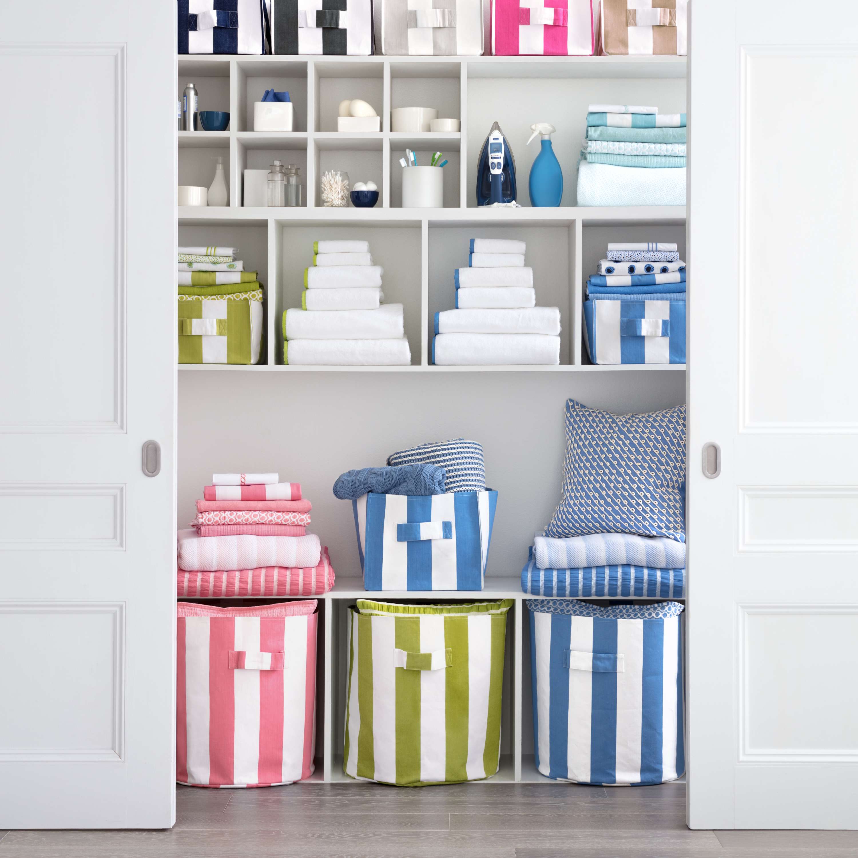 Linen Closet Organization Color Coding Fresh American Style