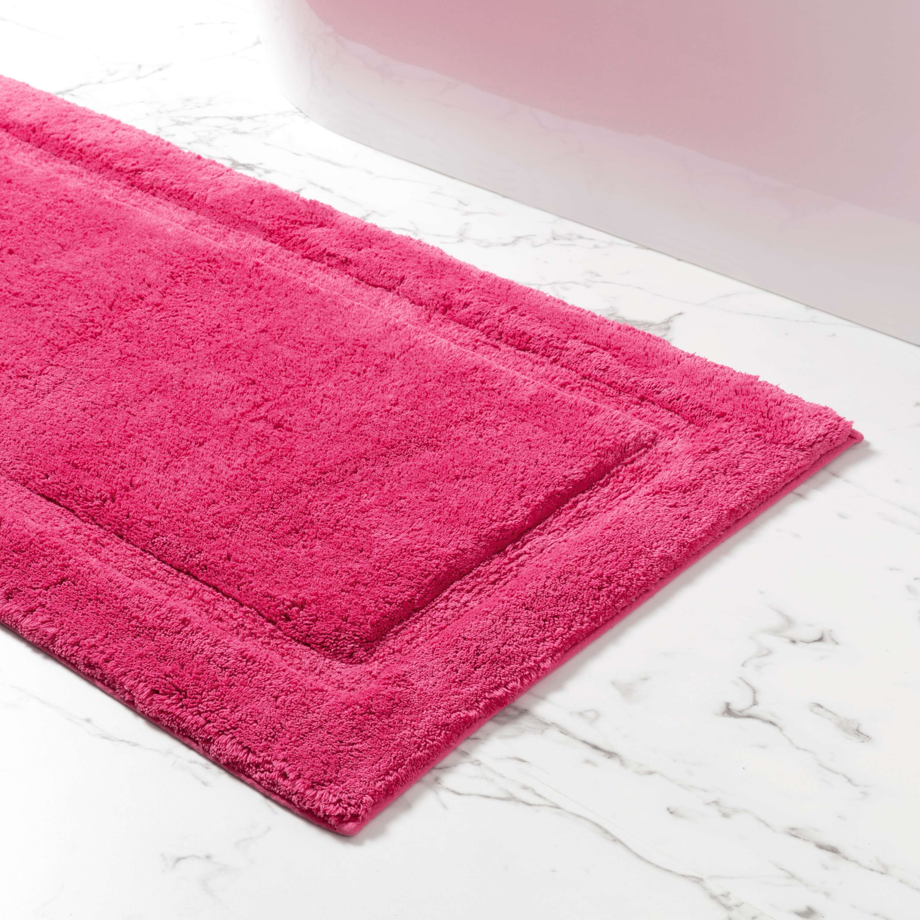 Classic Fuchsia Bath Rug Pine Cone Hill