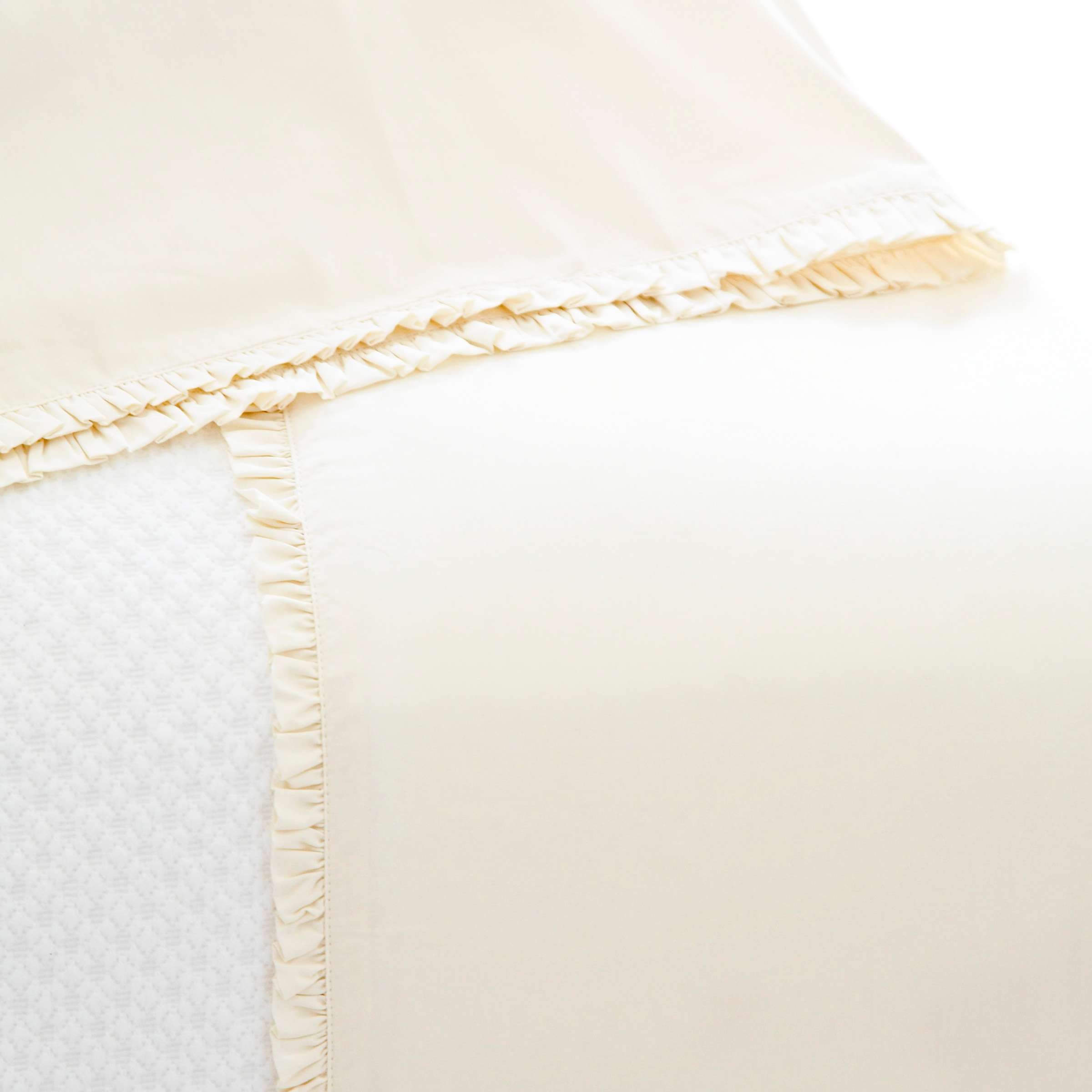 Petite Ruffle Ivory Sheet Set Pine Cone Hill