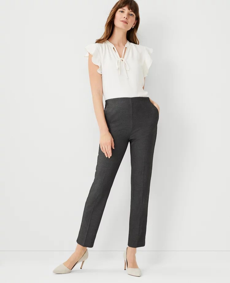 The Petite Side Zip Ankle Pant in BiStretch