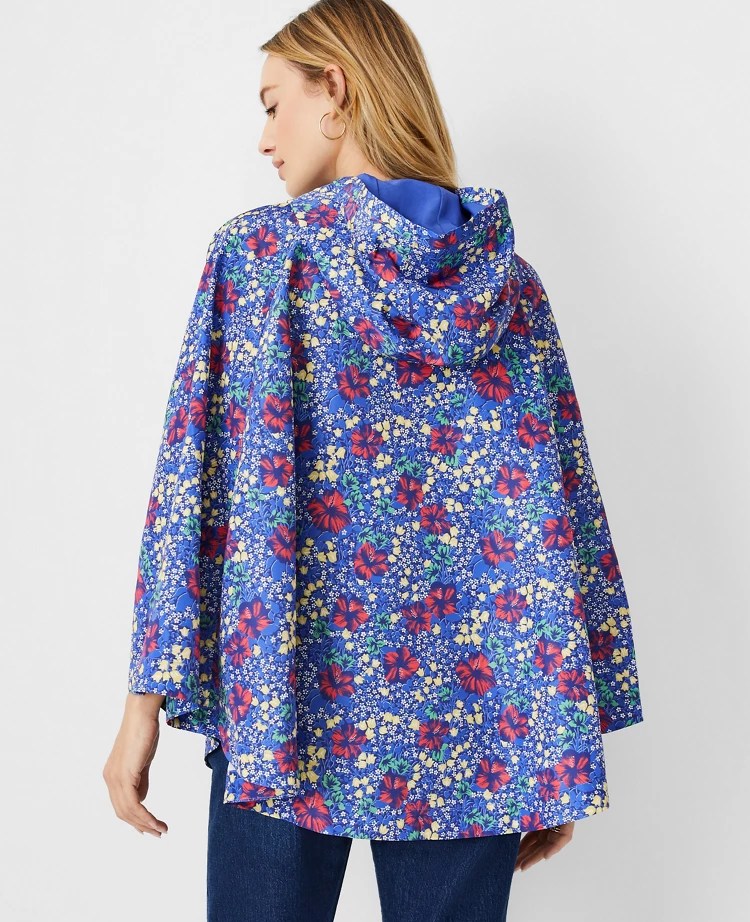 Floral Rain Poncho
