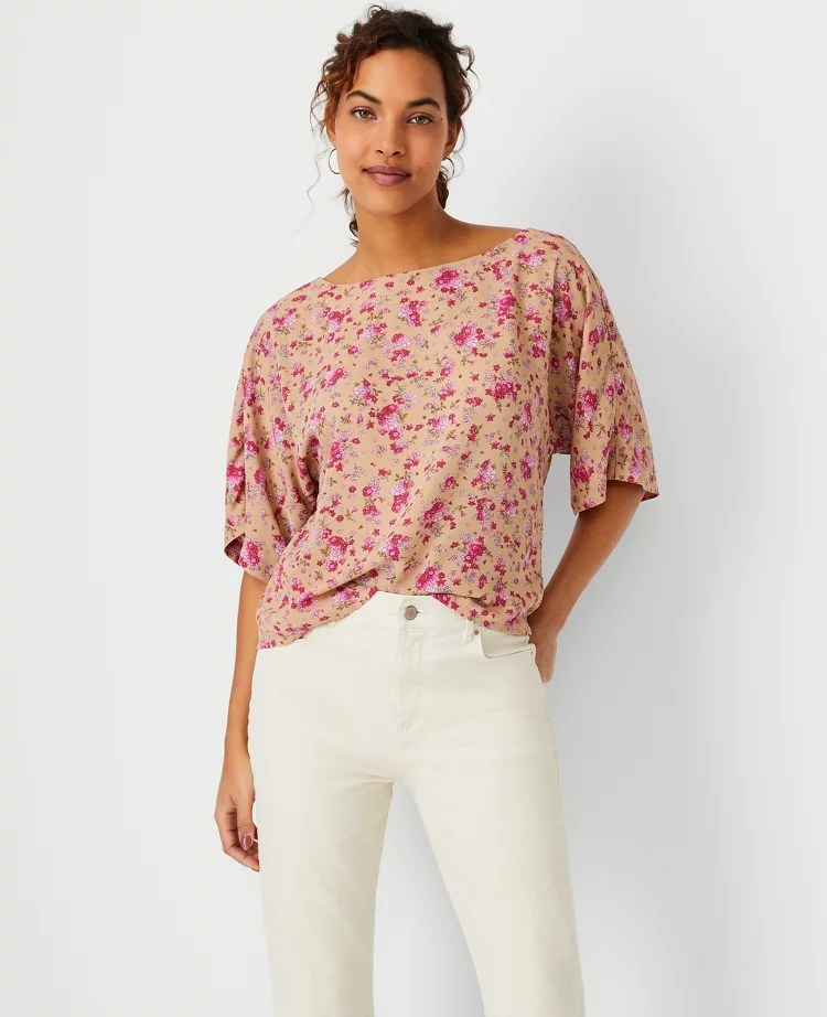 Floral Kimono Sleeve Top