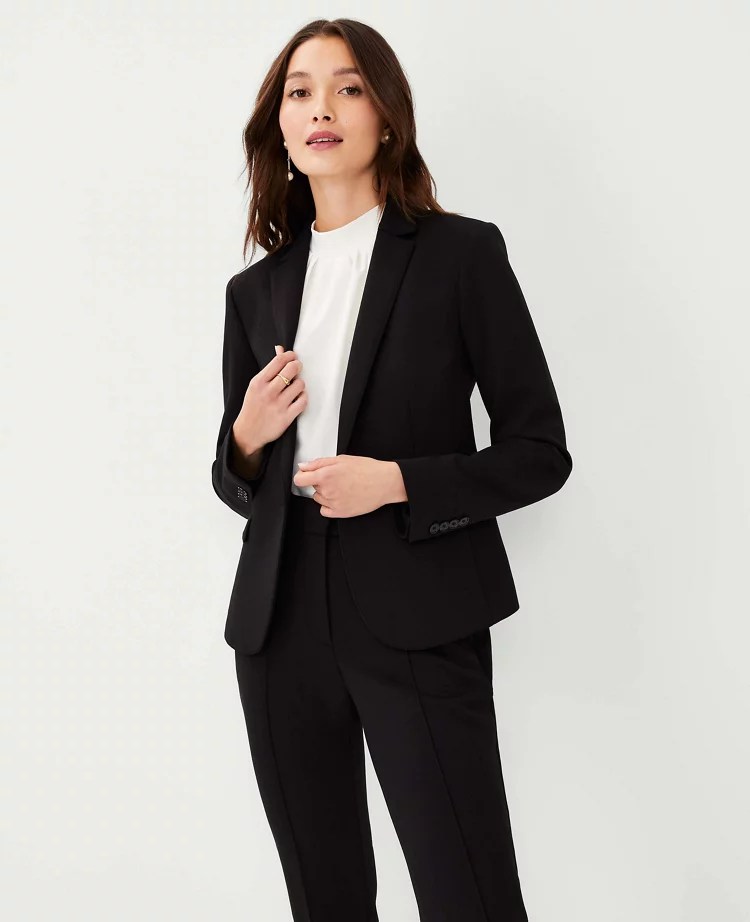 The Petite OneButton Blazer in Double Knit