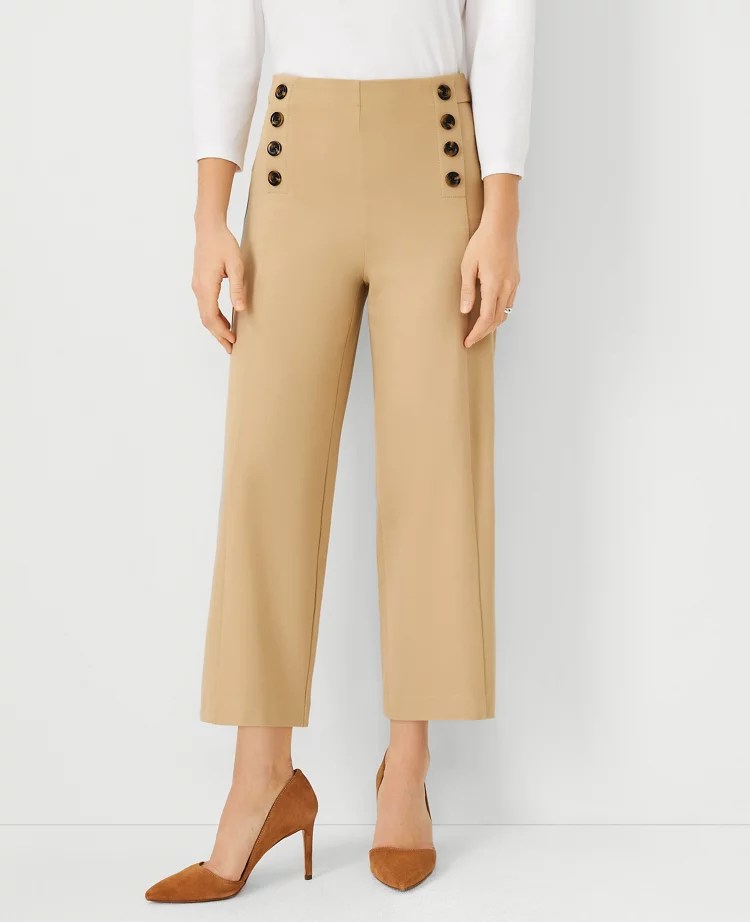 Ann Taylor Purple Signature High Rise Dress Pants Trousers Pockets 14