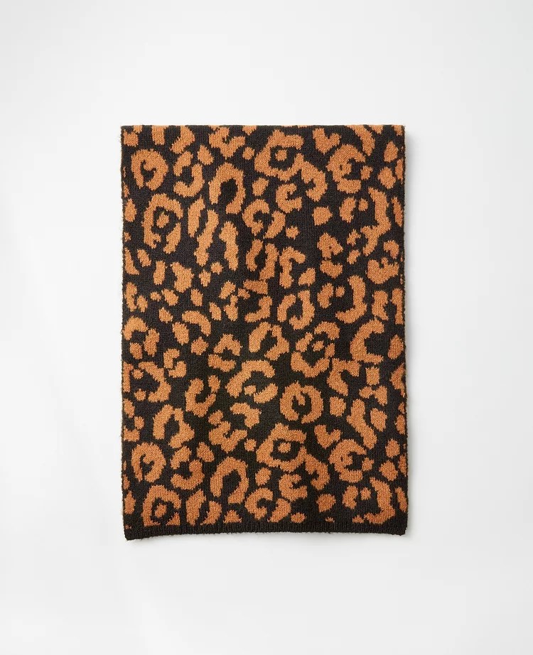 Leopard Print Blanket Scarf