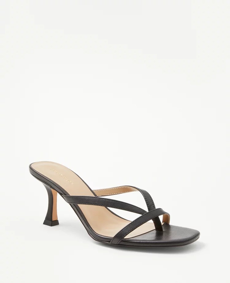 Leather Strappy Mule Sandals