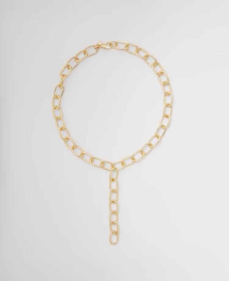 Chain Link Lariat Necklace